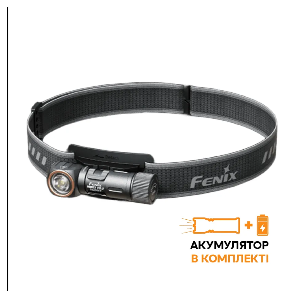 Ліхтар налобний тактичний з червоним світлом Fenix Scout (HM23 V2.0) | Лімітована серія (FNR_Scout)
