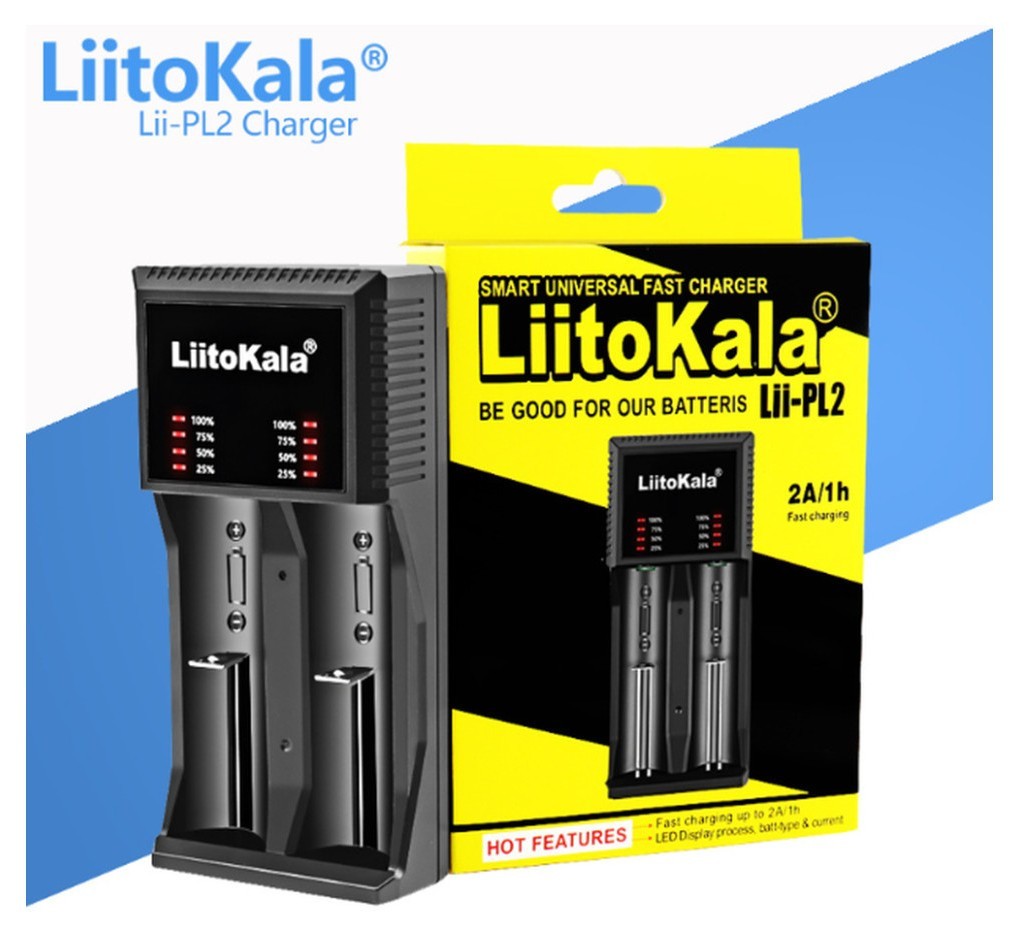 Універсальний зарядний пристрій LiitoKala Lii-PL2 EU на 2 канали