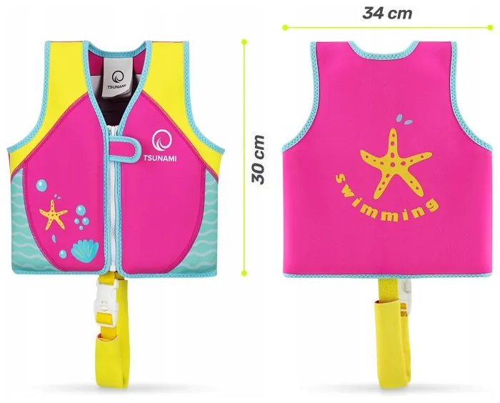 Жилет для плавания TSUNAMI детский 3-6 лет Pink (P-5905973406765)