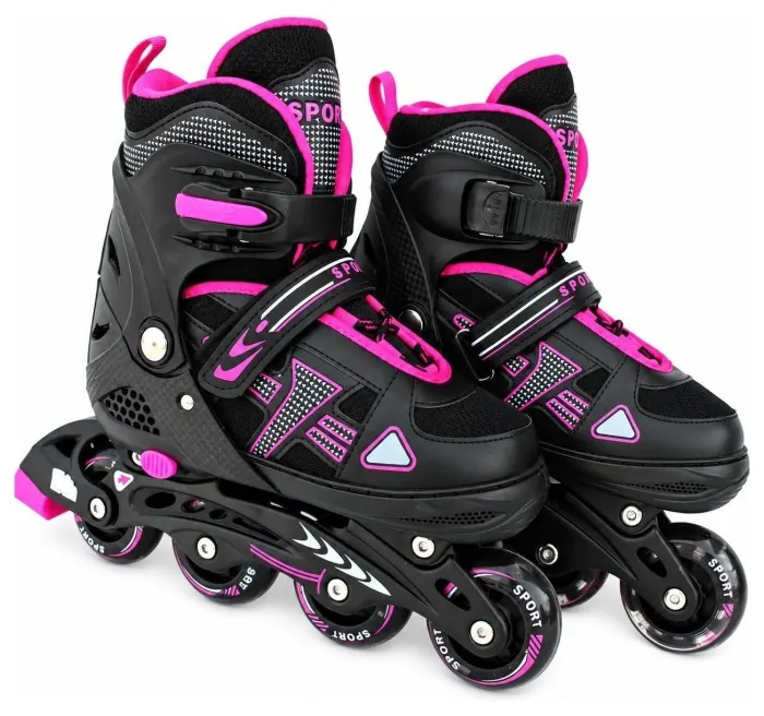 Ролики раздвижные (р35-38) (мод0014) Bavar Sport (красный)