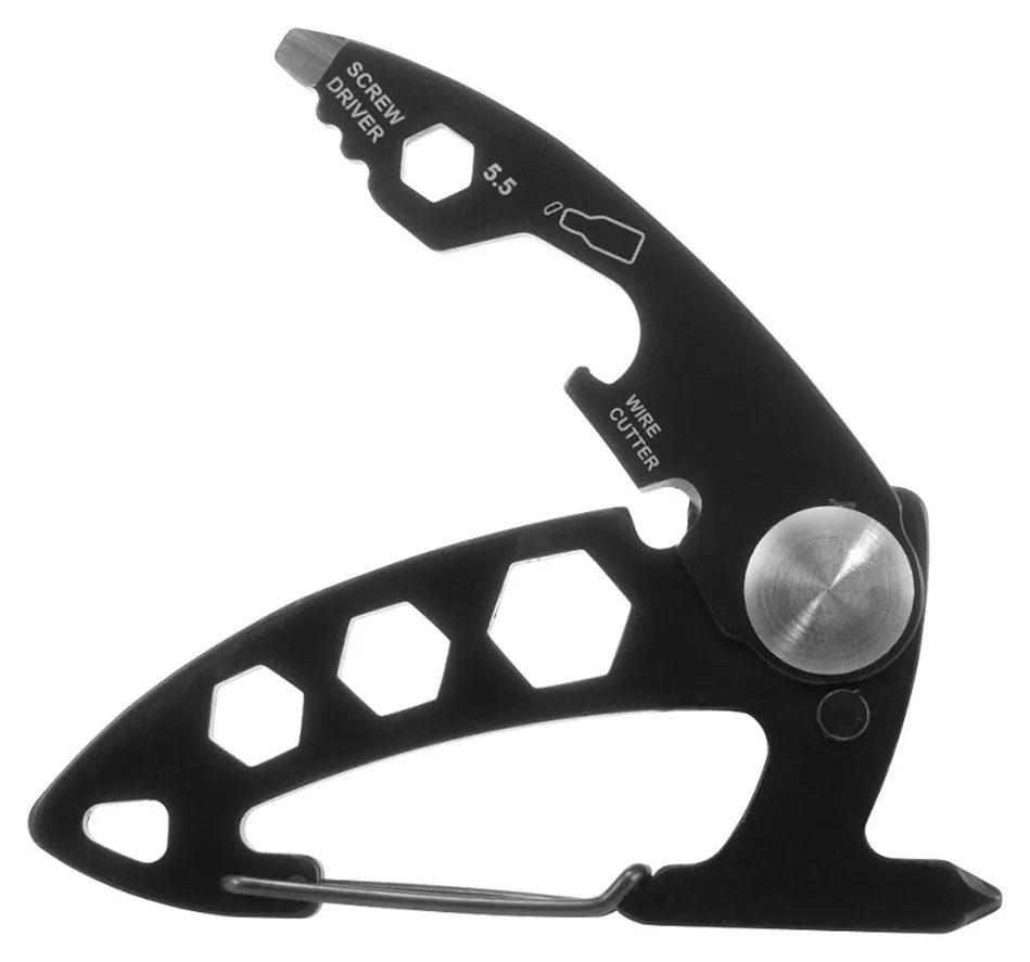 Munkees 2533 брелок-мультіїнструмент 9-function Card Tool black (2533-BK)