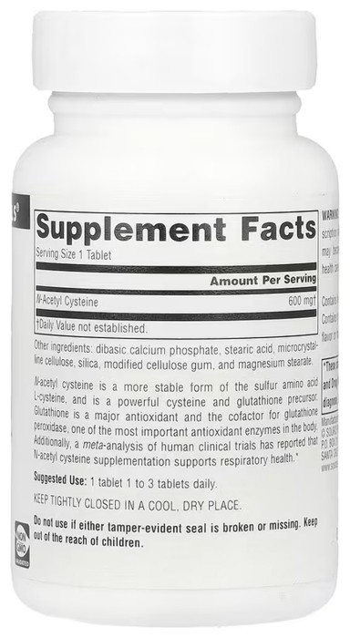 N-Acetyl Cysteine 600mg - 60 tabs
