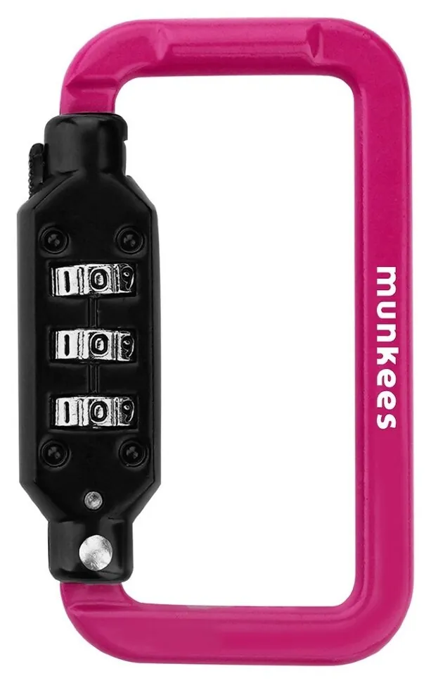 Munkees 35941 карабін Combi Lock Carabiner Square magenta (35941-MG)