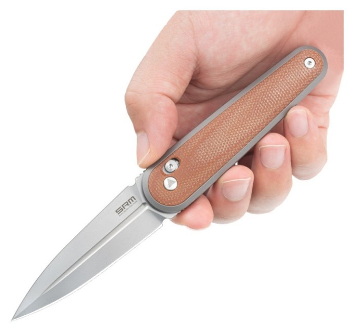 Ніж складаний SRM Twin 251MB-MN, коричневий, укр, укр