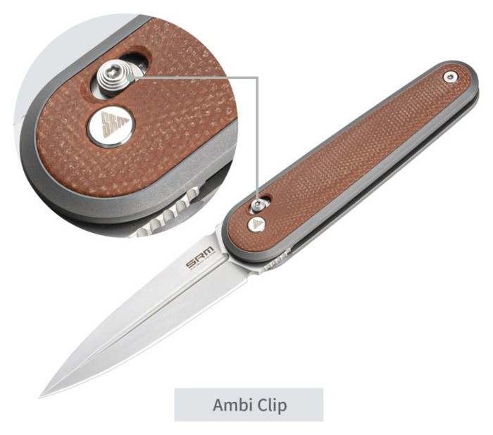 Ніж складаний SRM Twin 251MB-MN, коричневий, укр, укр
