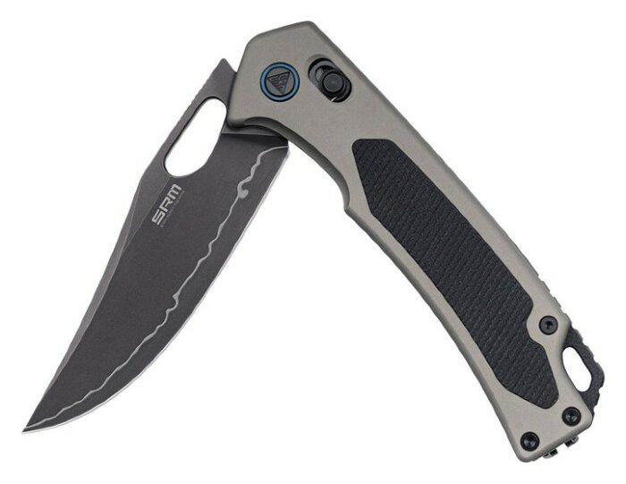 Ніж складаний SRM Retriever 9203-AK2, чорно-сірий, укр, укр