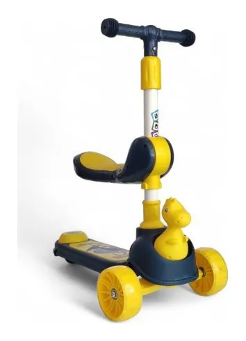 Дитячий самокат з сидінням 2 в 1 Scooter Animal 8107 (ARI_36c99)