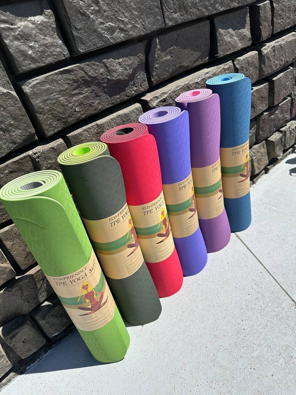 Килимок для йоги «tpe» Bavar Sport, укр, укр