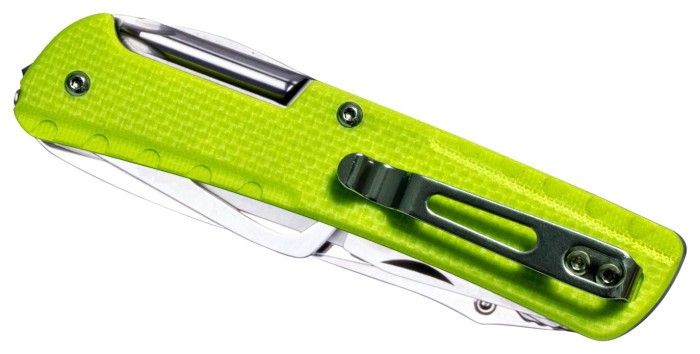 Багатофункціональний ніж Ruike Trekker LD43, (8.5 см) 12C27 / G10 зелений, 15 інстр.