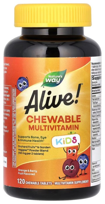 Alive! Children's Chewable Multivitamin - 120 tabs Orange and Berry