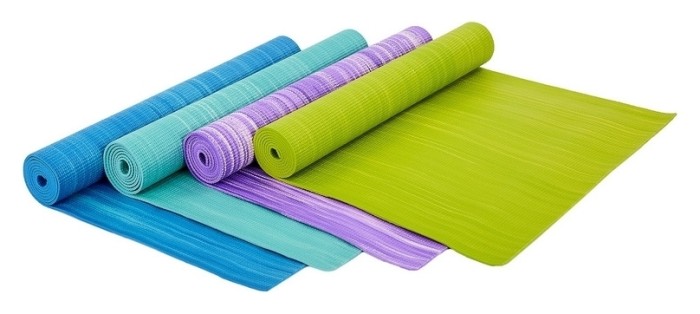 Килимок для фітнесу та йоги SP-Planeta FI-6983 (173 x 61 x 0,4 см), салатова смуга, укр, укр