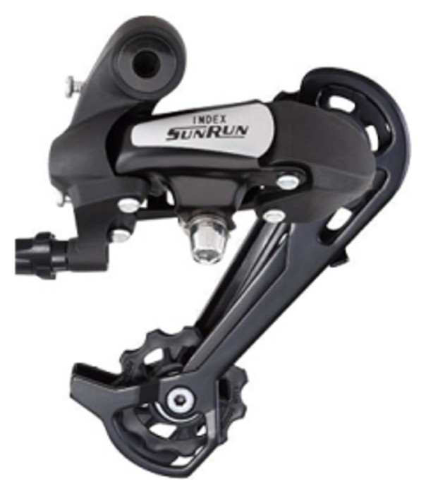 Перемикач задн. 7-9 max-32T під болт SUNRUN RD-HG-26A чорний довга лапка, укр, укр