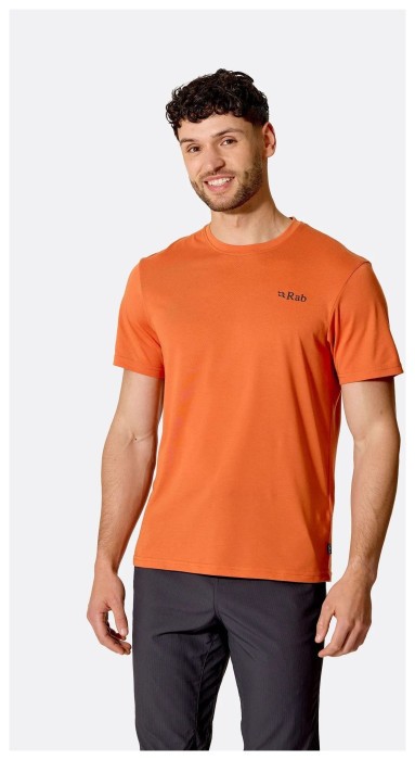 Футболка чоловіча Rab Crimp Collage Tee, Dark Melba, XS