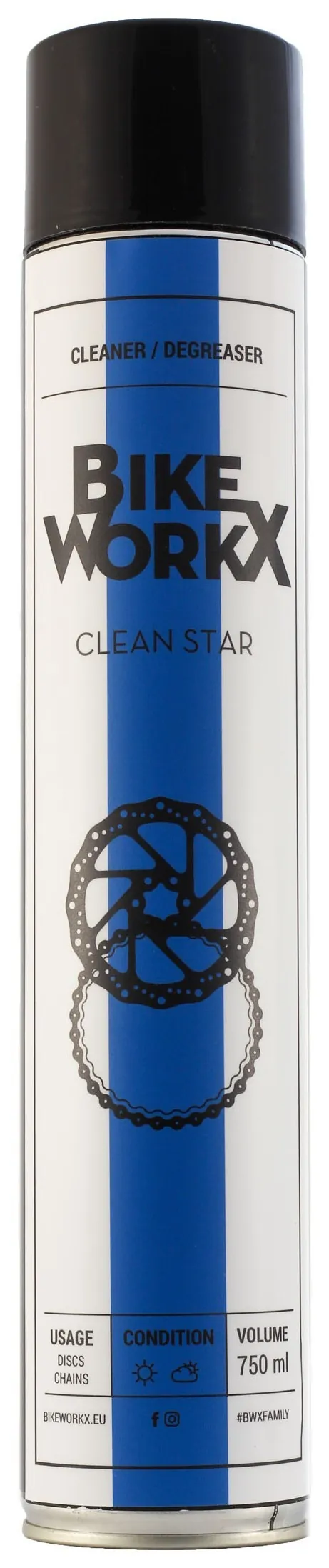 Очищувач BikeWorkX Clean Star спрей 750 мл. (OBOD_CLEAN/750)