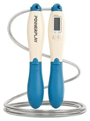 Скакалка з лічильником PowerPlay 4216 Jump Rope Синя 2.8 см.