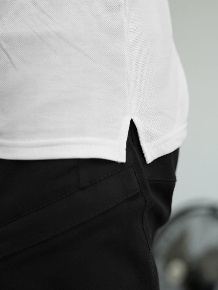 Белое базовое мужское поло веса/лето Pobedov Royal