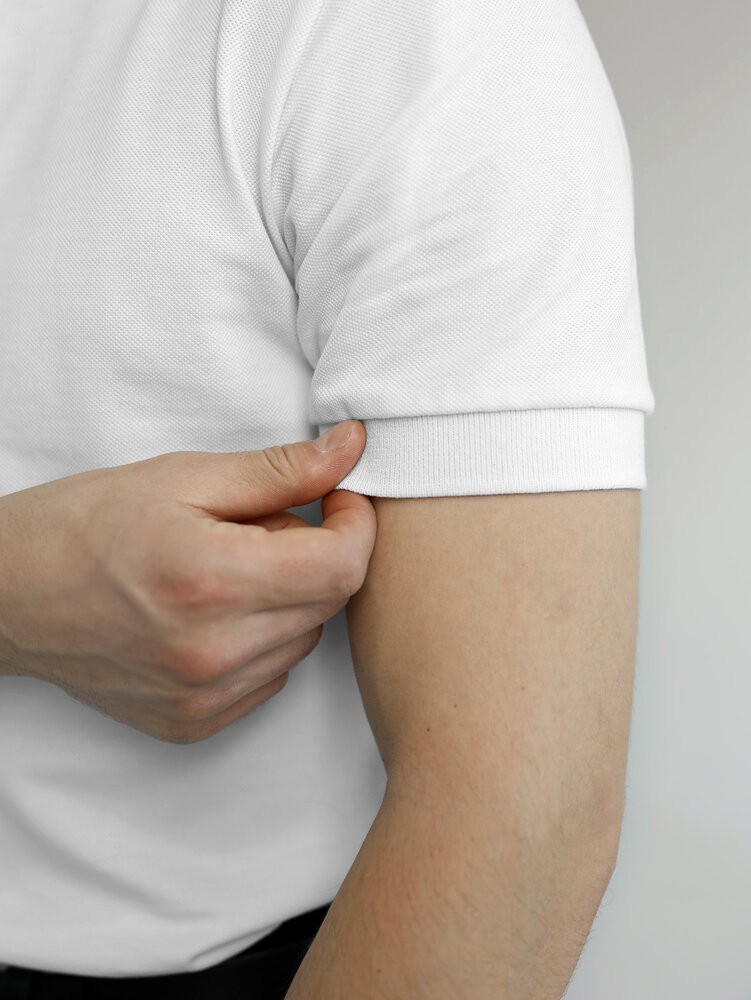 Белое базовое мужское поло веса/лето Pobedov Royal