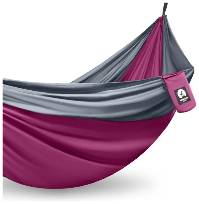 Туристический гамак Mountain Goat 300 x 200 см двухместный, подвесной Pink/Grey (P-5905973408004)