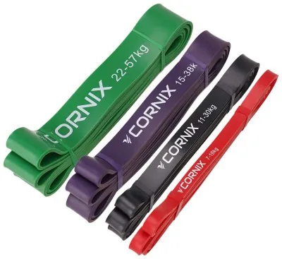 Еспандер-петля Cornix Power Band 7-57 кг (резина для фітнесу та спорту) набір 4 шт XR-0088