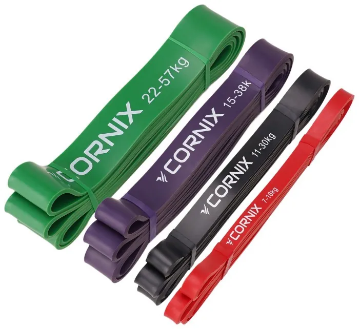 Еспандер-петля Cornix Power Band 7-57 кг (резина для фітнесу та спорту) набір 4 шт XR-0088