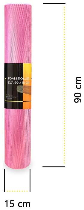 Масажний ролик Cornix EVA+ 90 x 15 см (валик, роллер) XR-0313 Pink