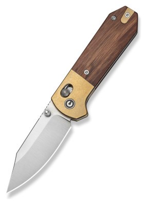 Ніж складаний кишеньковий Civivi Yonder Clip Point (7.3 см) 14C28N / Wood and Brass натуральний