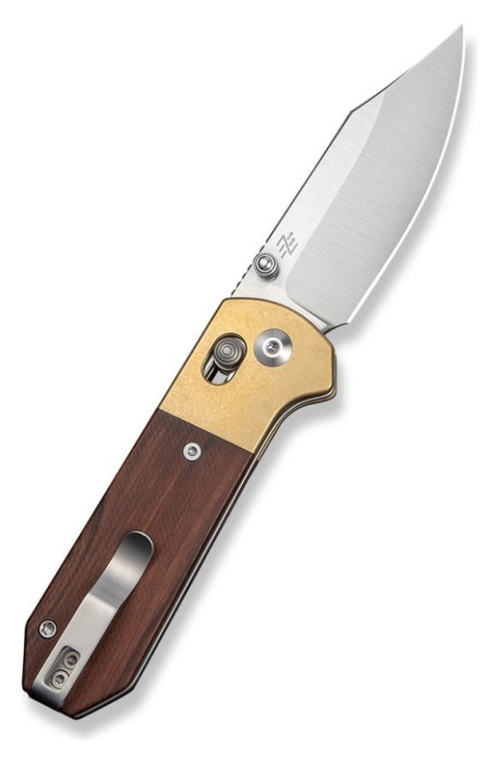 Ніж складаний кишеньковий Civivi Yonder Clip Point (7.3 см) 14C28N / Wood and Brass натуральний