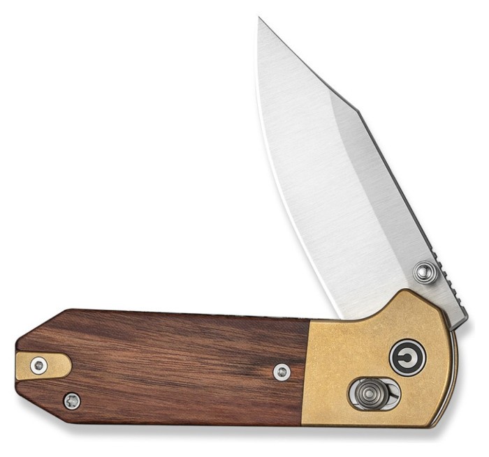 Ніж складаний кишеньковий Civivi Yonder Clip Point (7.3 см) 14C28N / Wood and Brass натуральний