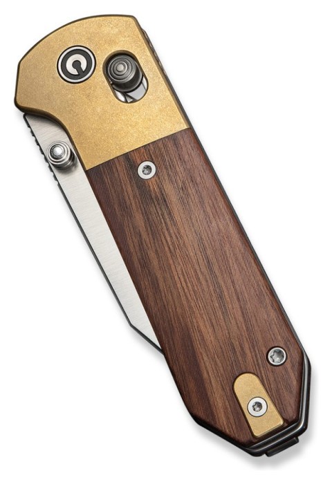 Ніж складаний кишеньковий Civivi Yonder Clip Point (7.3 см) 14C28N / Wood and Brass натуральний