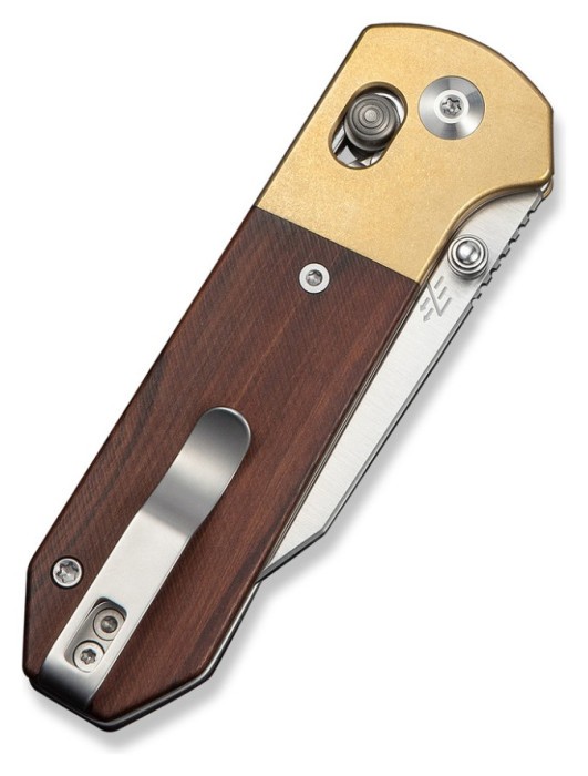 Ніж складаний кишеньковий Civivi Yonder Clip Point (7.3 см) 14C28N / Wood and Brass натуральний