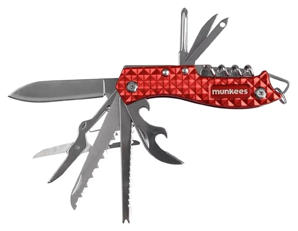 Munkees 2580 брелок-мультінструмент Pocket Knife red (2580-RD)
