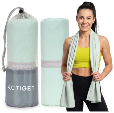 Рушник спортивний Actiget 180 x 100 см з мікрофібри ACT0199 Mint