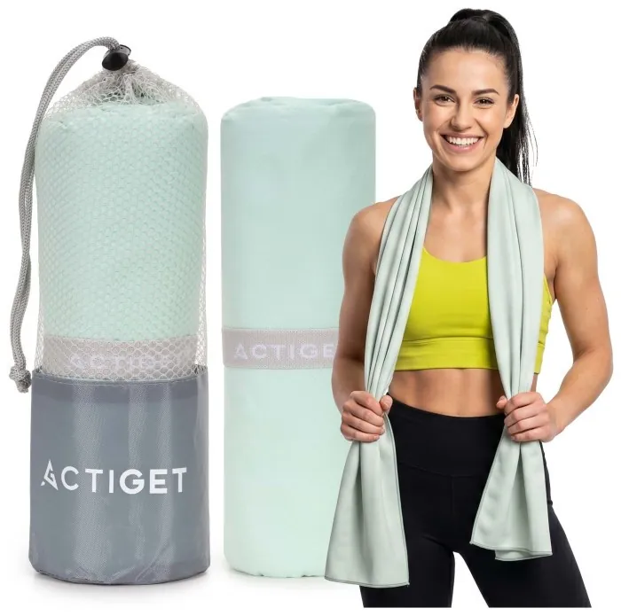 Рушник спортивний Actiget 180 x 100 см з мікрофібри ACT0199 Mint