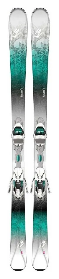 Лижі гірські K2 Beluved 78 Ti (комплект із кріпленнями ER3 10 TP TCX) grey, turquoise, white (156 см)