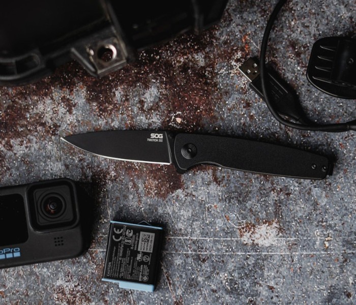 Раскладной нож SOG Twitch III, Black/Black