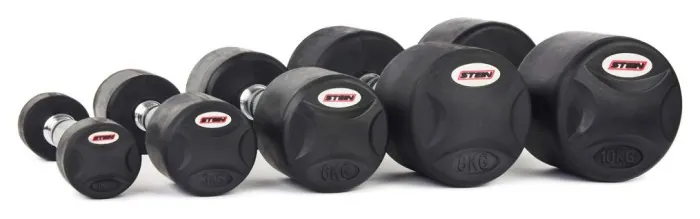 Гантель прорезиненный Stein 10 кг