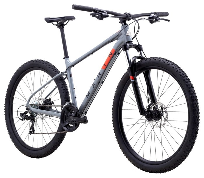 Велосипед 29" Marin BOLINAS RIDGE 1 рама - M 2024 Gloss Grey/Black/Roarange