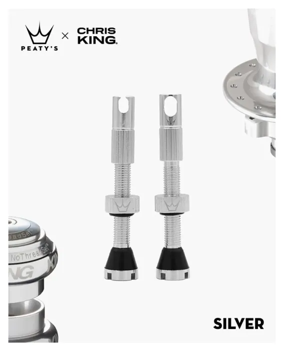 Ниппели Peaty's x Chris King Tubeless Valves, 42mm, Silver