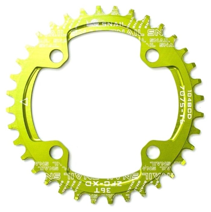 Зірка-неспадайка до шатуна NW AL 38T коло BCD 104 SNAIL (зелений), укр, укр
