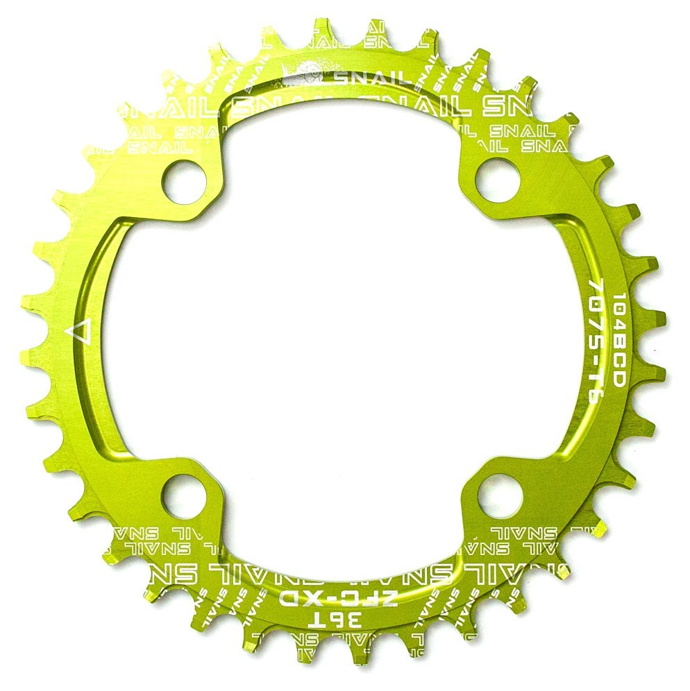 Зірка-неспадайка до шатуна NW AL 38T коло BCD 104 SNAIL (зелений)