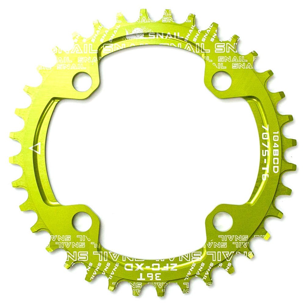 Звезда-неспадайка к шатуну NW AL 38T круг BCD 104 SNAIL (зеленый)
