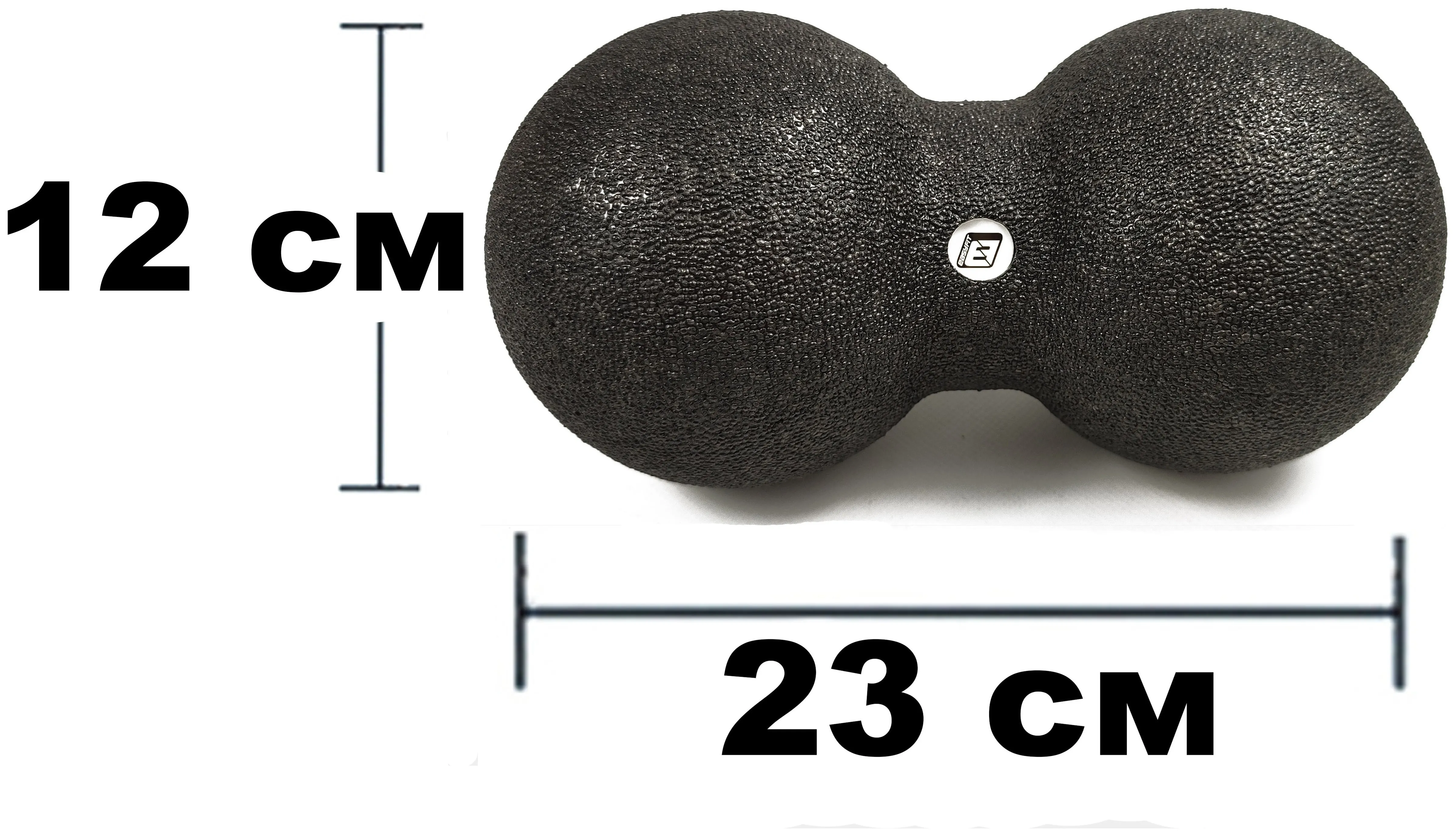 Масажний м'ячик подвійний EasyFit EPP 23х12 см (Чорний)