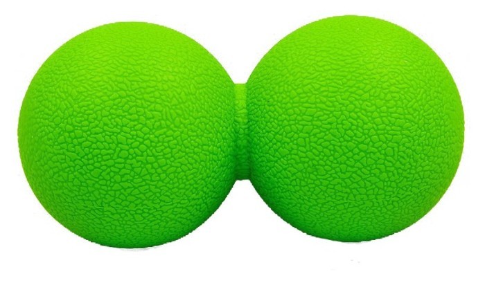 Масажний м'ячик EasyFit TPR подвійний 12х6 см синій, укр, укр