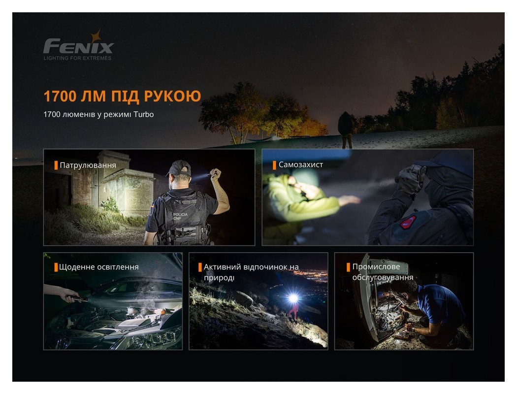 Ліхтар ручний Fenix PD35 V3.0, укр, укр