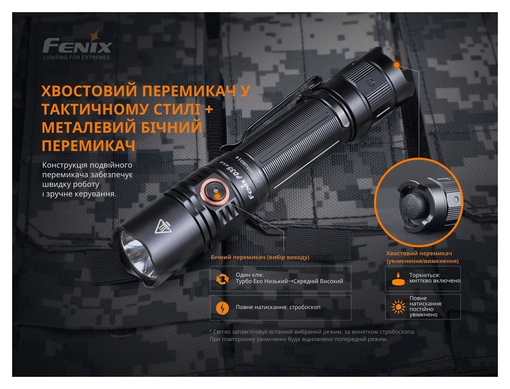 Ліхтар ручний Fenix PD35 V3.0, укр, укр