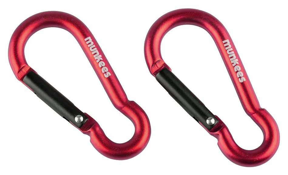 Munkees 3235 карабіни Pear 5 mm x 50 mm 2-Pack red (3235-RD)