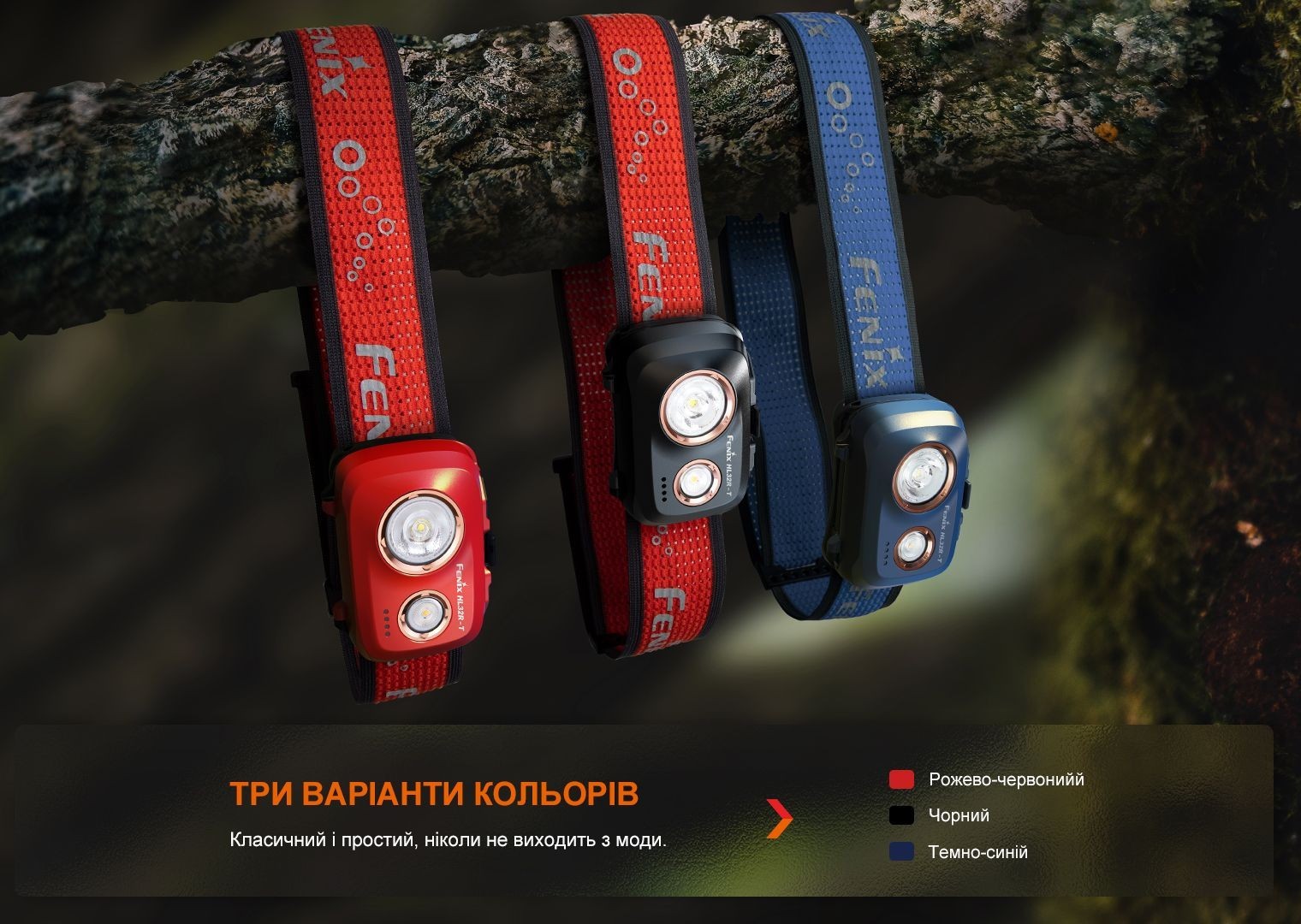 Фонарь налобный Fenix HL32R-T синий