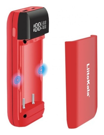 Зарядное устройство-павербанк LiitoKala Lii-MP2 на 2 канала для аккумуляторов, красный