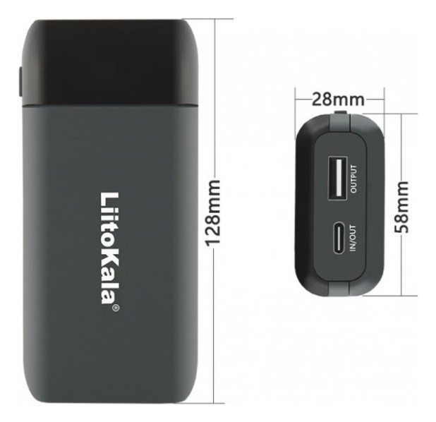 Зарядное устройство-павербанк LiitoKala Lii-MP2 на 2 канала для аккумуляторов, красный