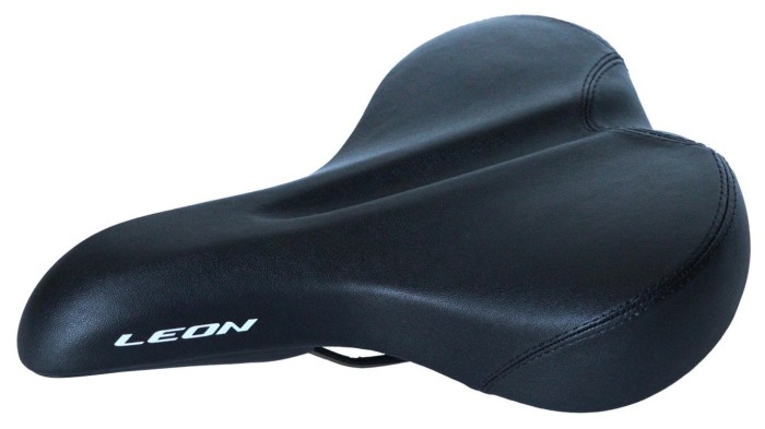 Сідло без замка 262*195 мм K.San YBT-7803 чорний logo LEON, укр, укр